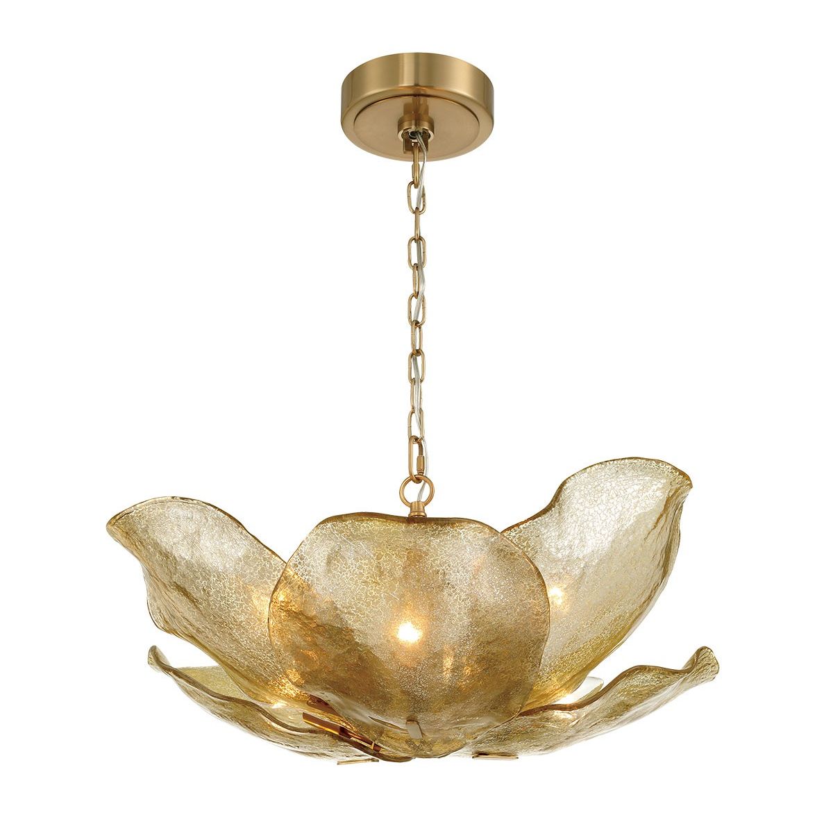 Lib & Co. Canada - 12205-037 - Six Light Flushmount / Pendant - Corato - Brushed Brass