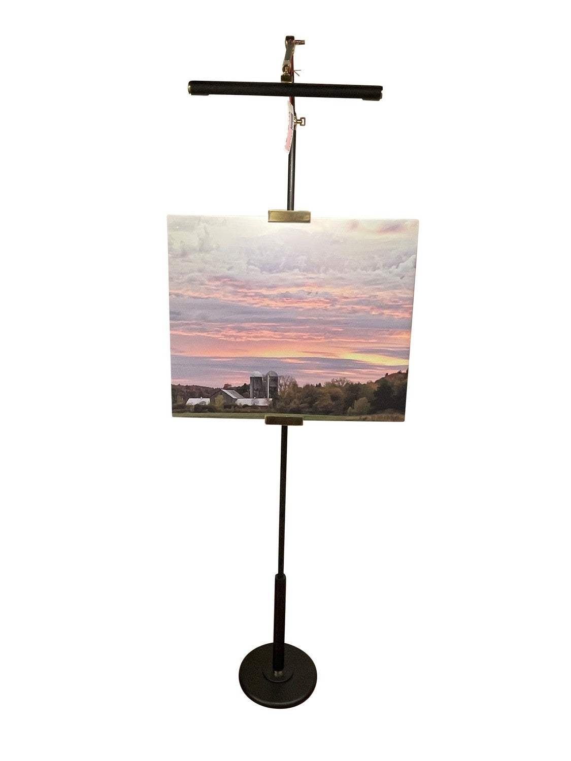 House of Troy RN300-BLK/PB River North RN300 LED Floor Lamp in Black/Polished Brass