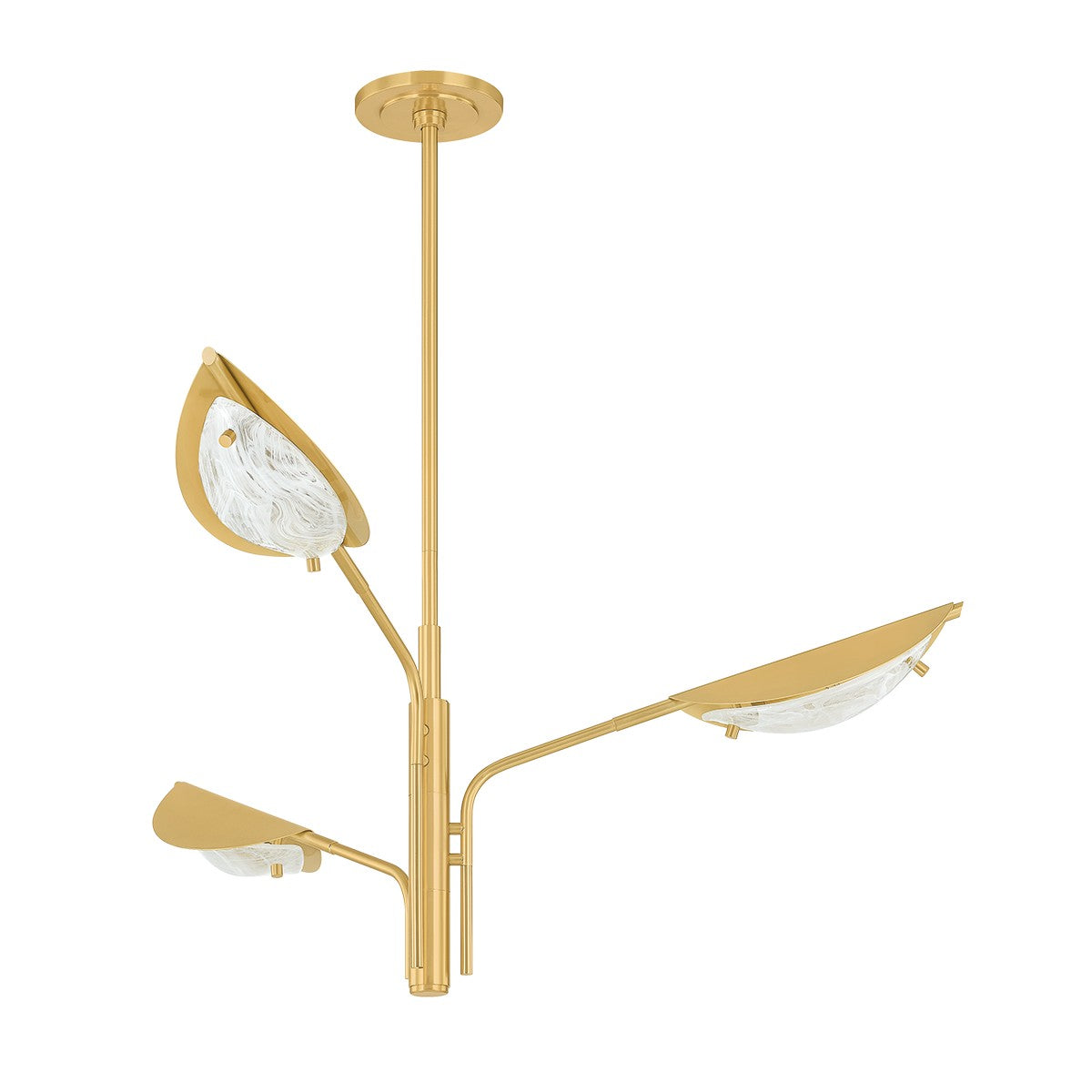 Hudson Valley Canada - 7503-AGB - Three Light Chandelier - Levin - Aged Brass