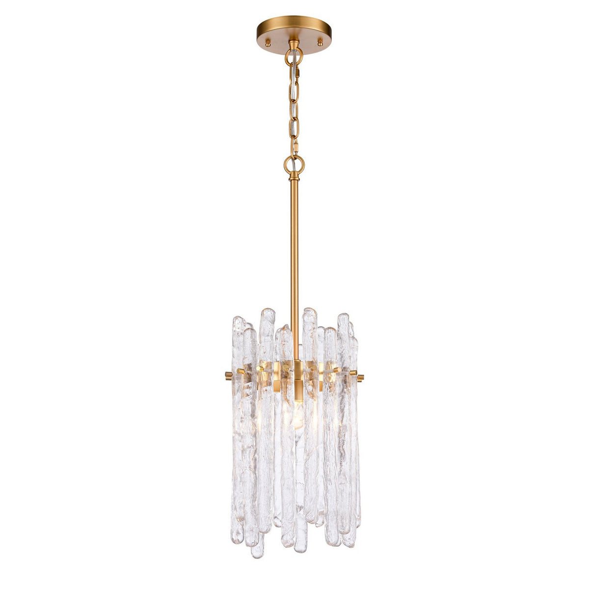 Arabela Lighting - 85104-1 - One Light Pendant - Icicles - Natural Brass