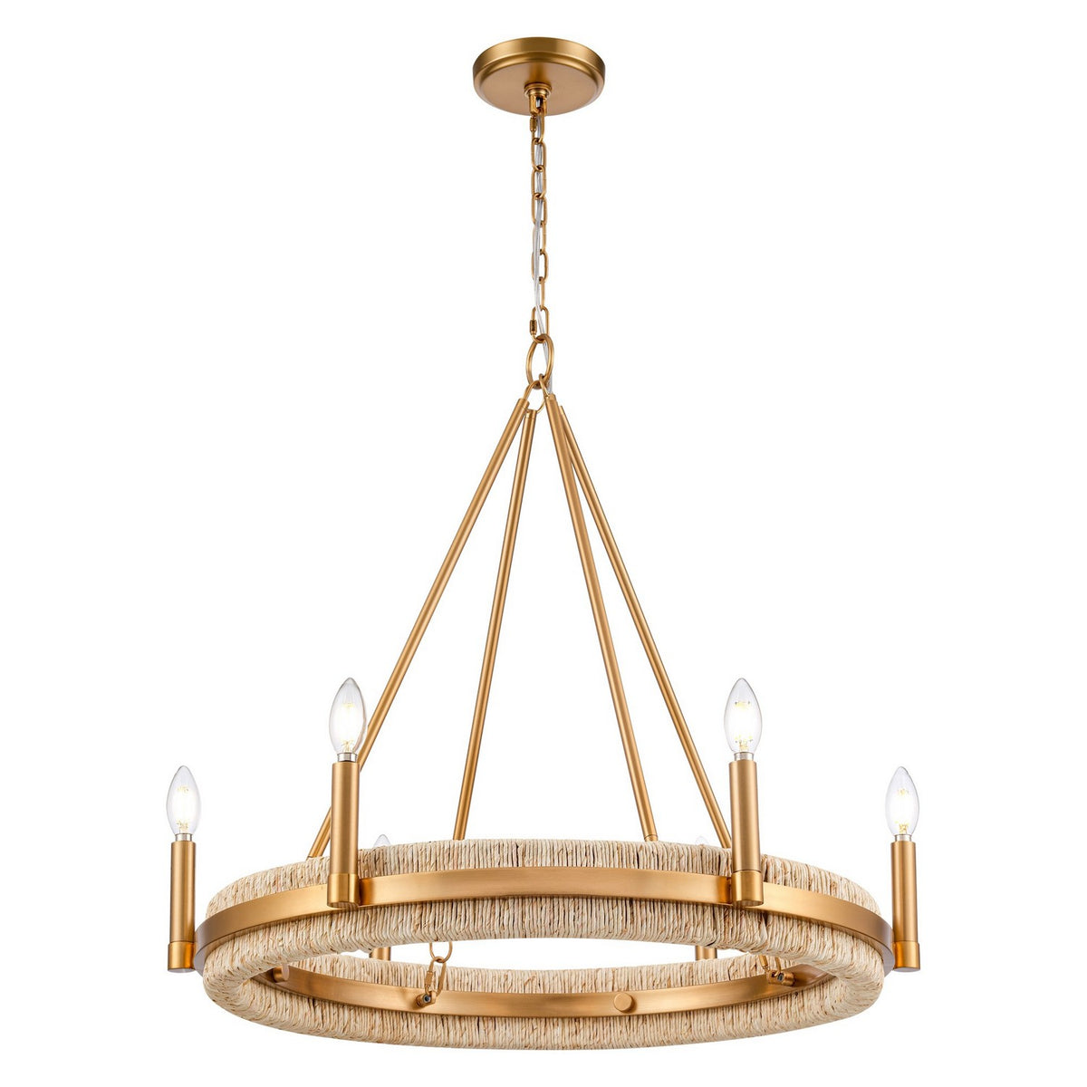 Arabela Lighting - 85115-6 - Six Light Chandelier - Copa - Natural Brass