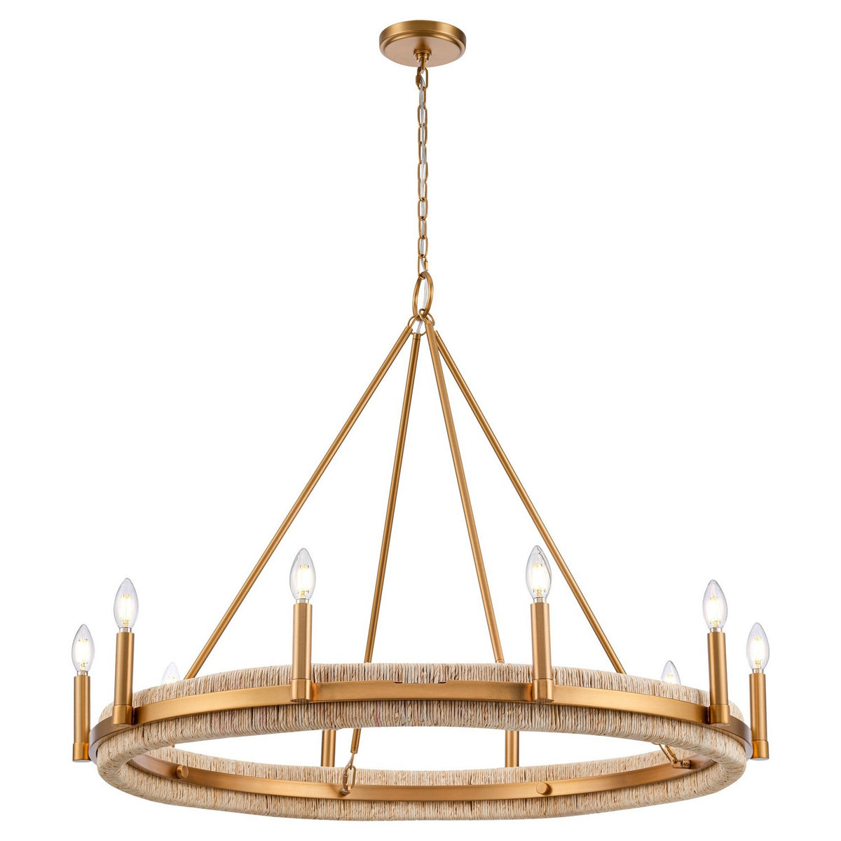 Arabela Lighting - 85116-10 - Ten Light Chandelier - Copa - Natural Brass