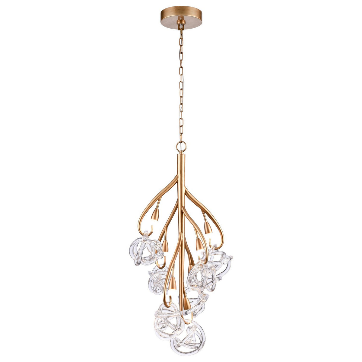 Arabela Lighting - 85181-7 - LED Chandelier - Freeform - Antique Gold Leaf