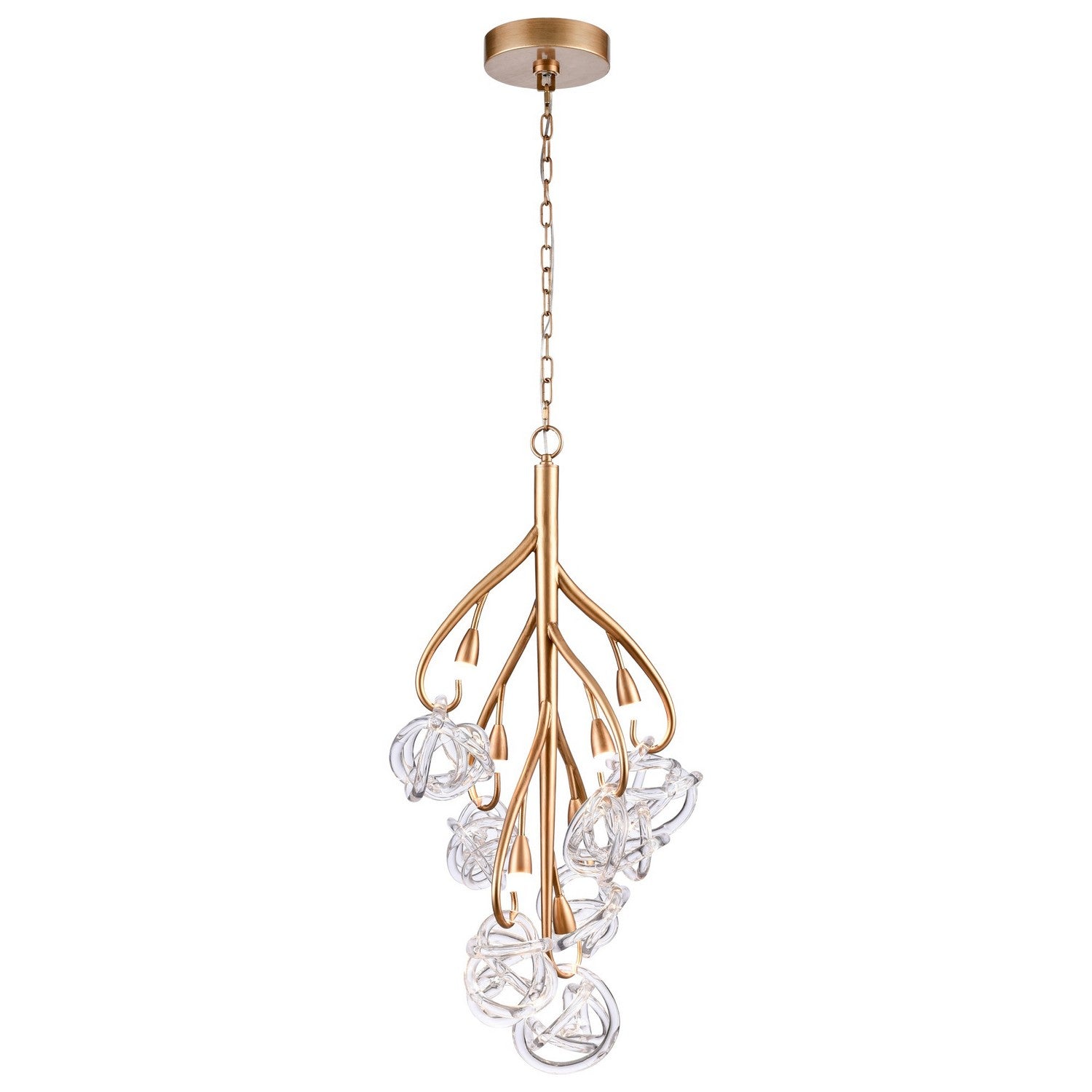 Arabela Lighting - 85181-7 - LED Chandelier - Freeform - Antique Gold Leaf