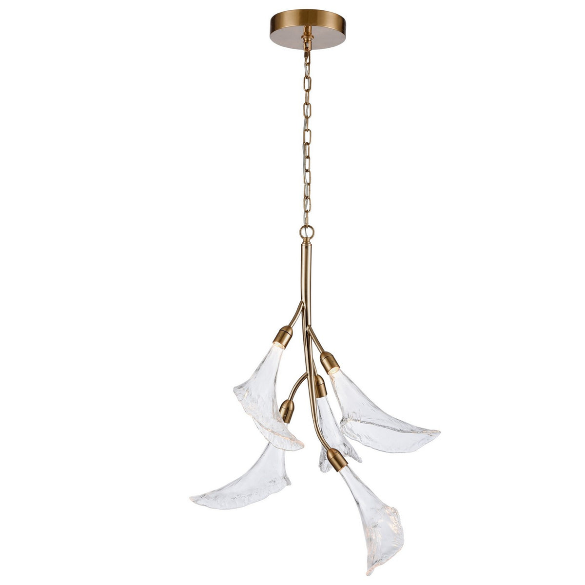 Arabela Lighting - 85193-5 - LED Chandelier - Calla - Natural Brass