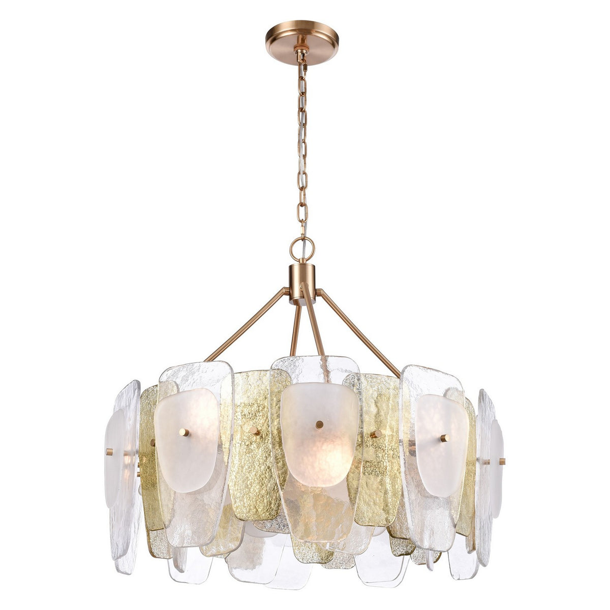 Arabela Lighting - 85201-8 - Eight Light Chandelier - Strata - Lacquered Gold