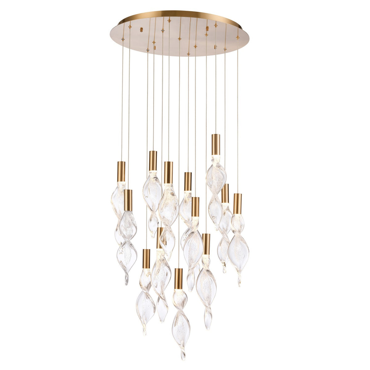 Arabela Lighting - 85214-13 - LED Pendant - Aurora - Natural Brass