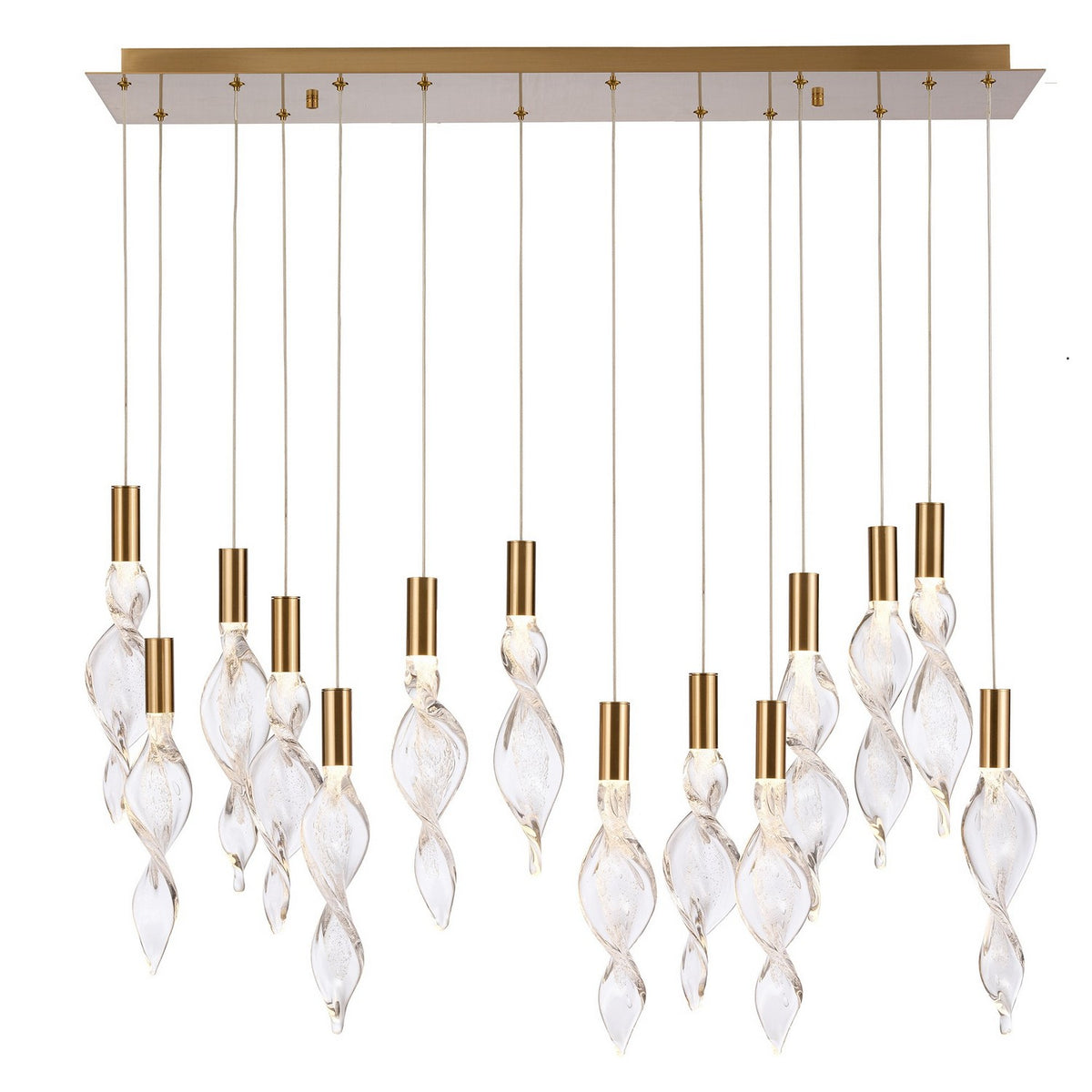 Arabela Lighting - 85216-14 - LED Linear Pendant - Aurora - Natural Brass