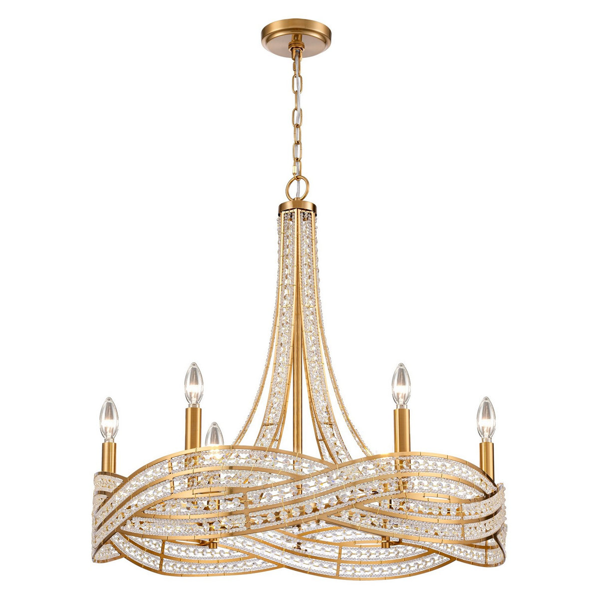 Arabela Lighting - 85233-6 - Six Light Chandelier - Anastasia - Lacquered Gold