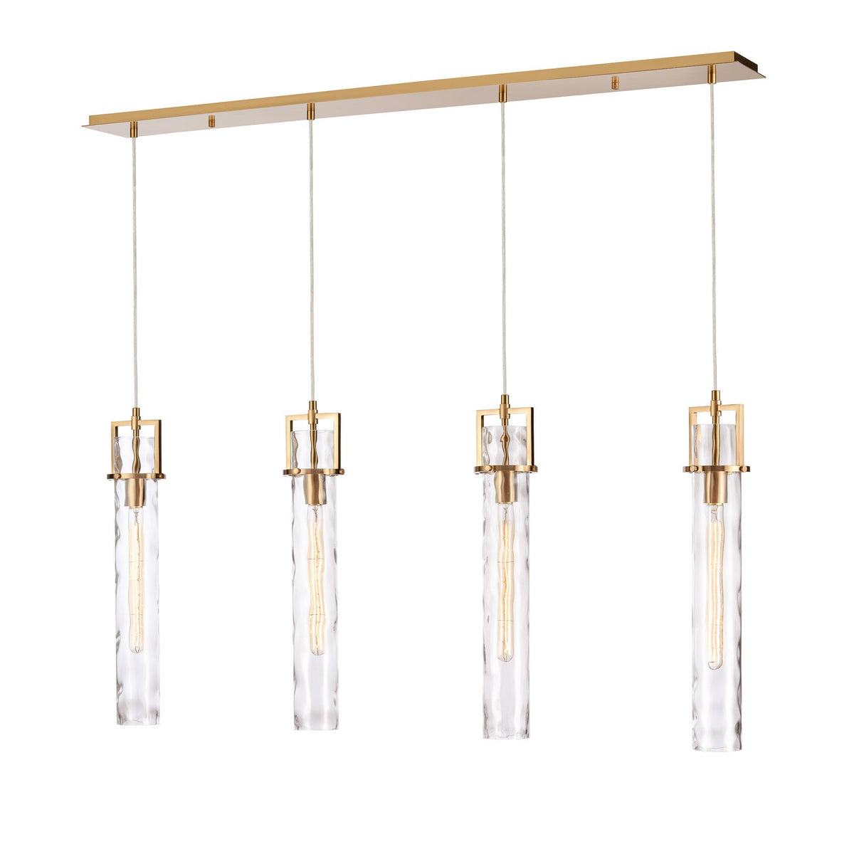 Arabela Lighting - 85245-4 - Four Light Linear Chandelier - Jayden - Lacquered Gold
