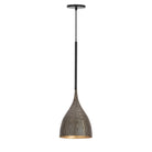 Maxim Lighting 10911BKGLD Fleur Mini Suspension en noir et or