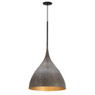 Éclairage Maxim 10913BKGLD Fleur Suspension en noir et or