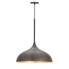 Éclairage Maxim 10914BKGLD Fleur Suspension en noir et or