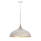 Éclairage Maxim 10914WTGLD Fleur Suspension en blanc/or