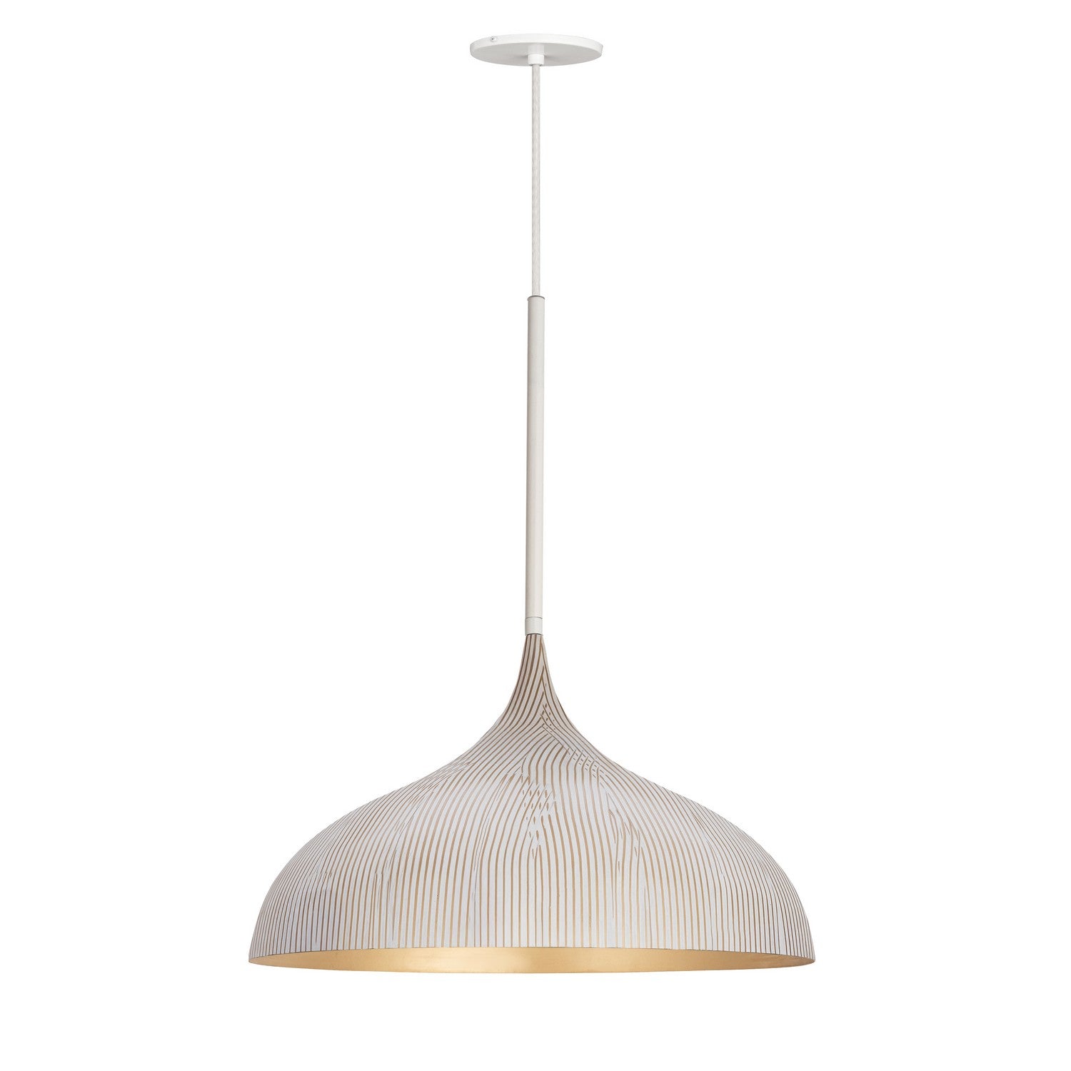 Éclairage Maxim 10914WTGLD Fleur Suspension en blanc/or