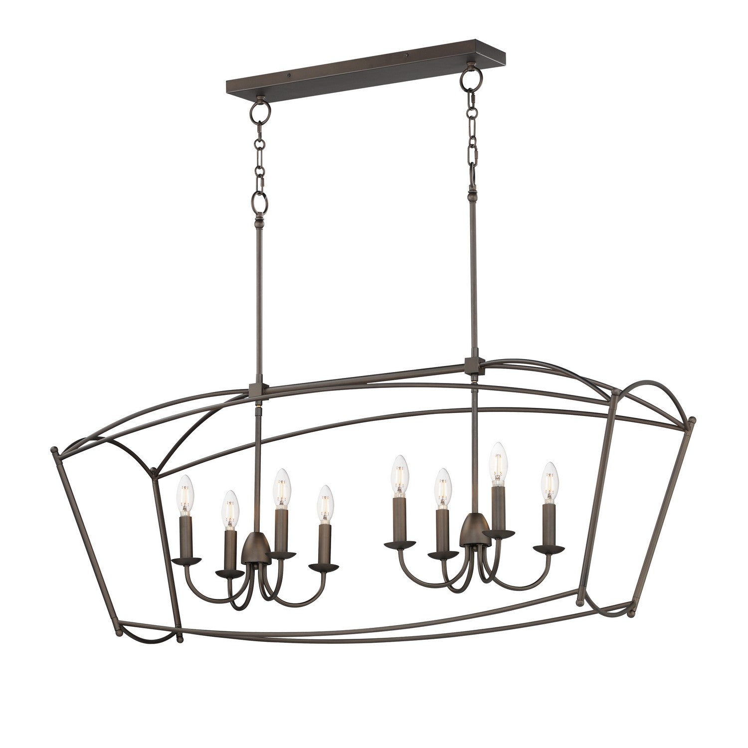 Éclairage Maxim Plumette Linéaire 12169CHB Suspension en bronze châtaigne