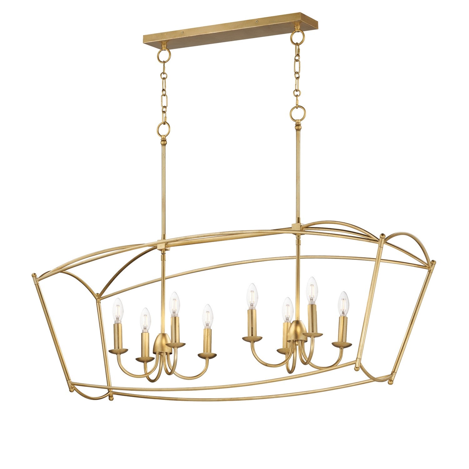 Éclairage Maxim Plumette linéaire 12169GL Suspension en feuille d'or