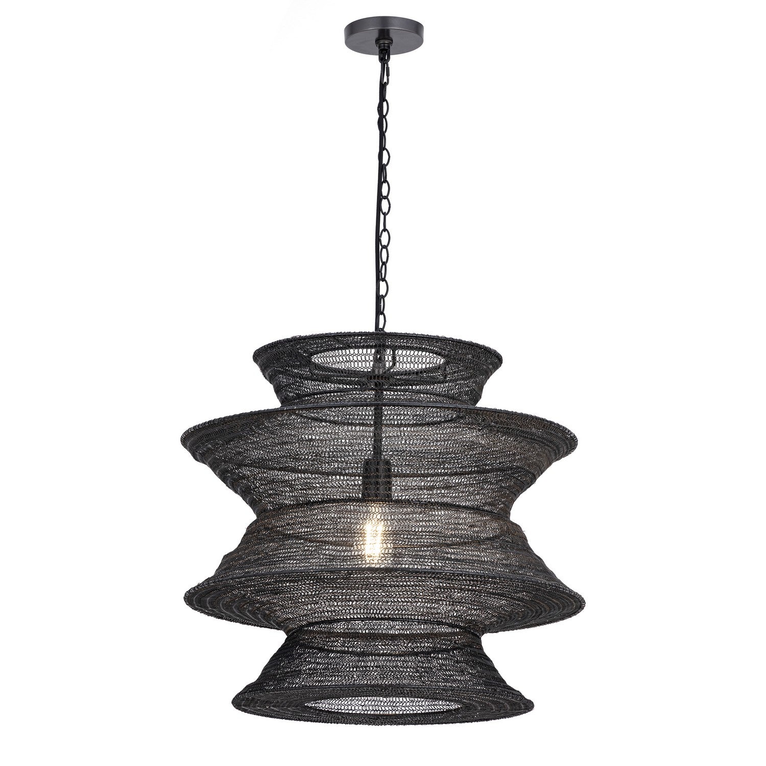 Éclairage Maxim 14932BK Krabi Suspension en noir