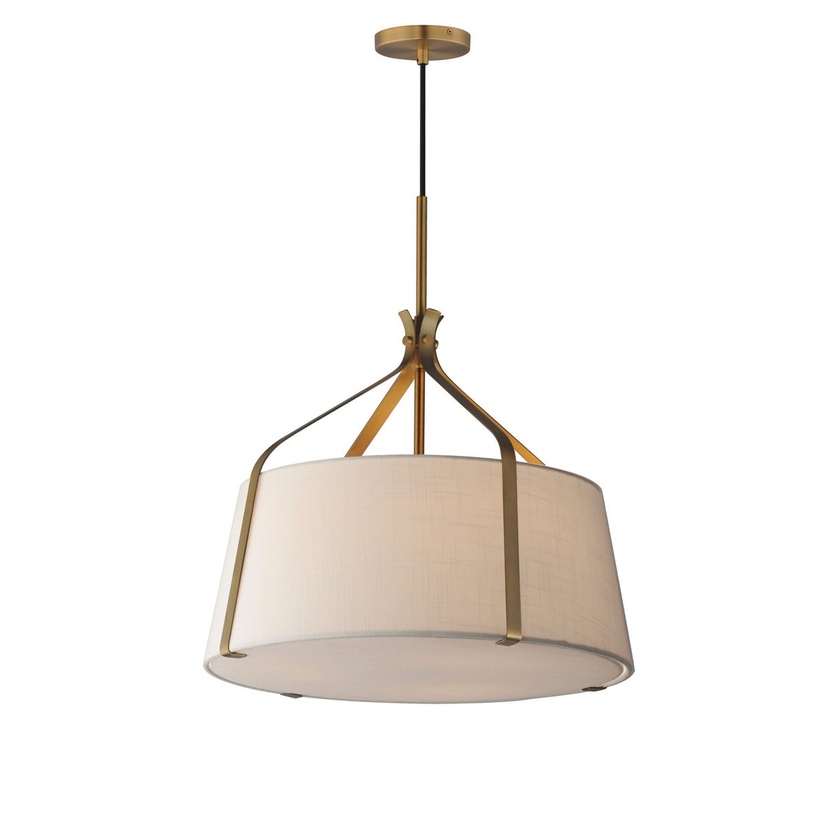 Maxim - 16182WLNAB - Three Light Pendant - Bandera - Natural Aged Brass