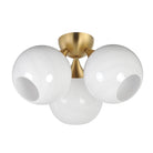 Maxim Lighting 21225MRNAB Neve Semi Plafonnier en naturel Laiton vieilli