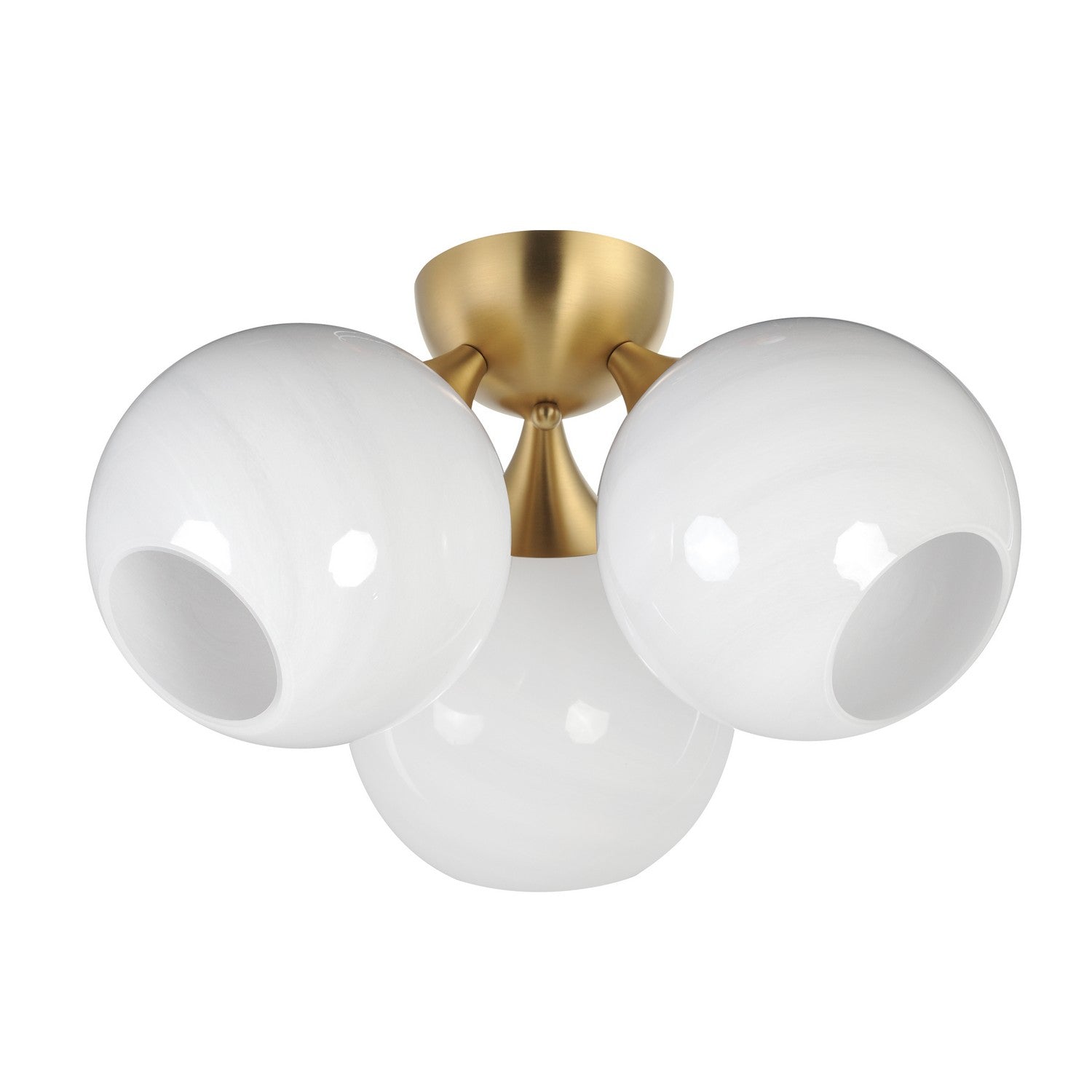 Maxim Lighting 21225MRNAB Neve Semi Plafonnier en naturel Laiton vieilli