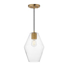 Maxim Lighting 21335CLNAB Geode Mini Pendant in Natural Aged Brass