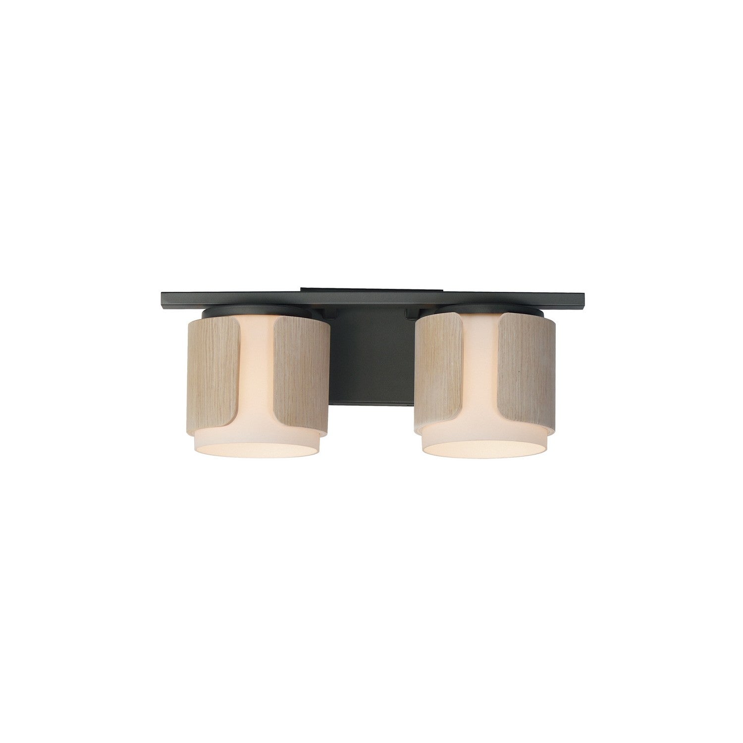 Maxim Lighting 21712SWNWDCHL Draughtsman Bath Vanity in Natural Wood/Charcoal