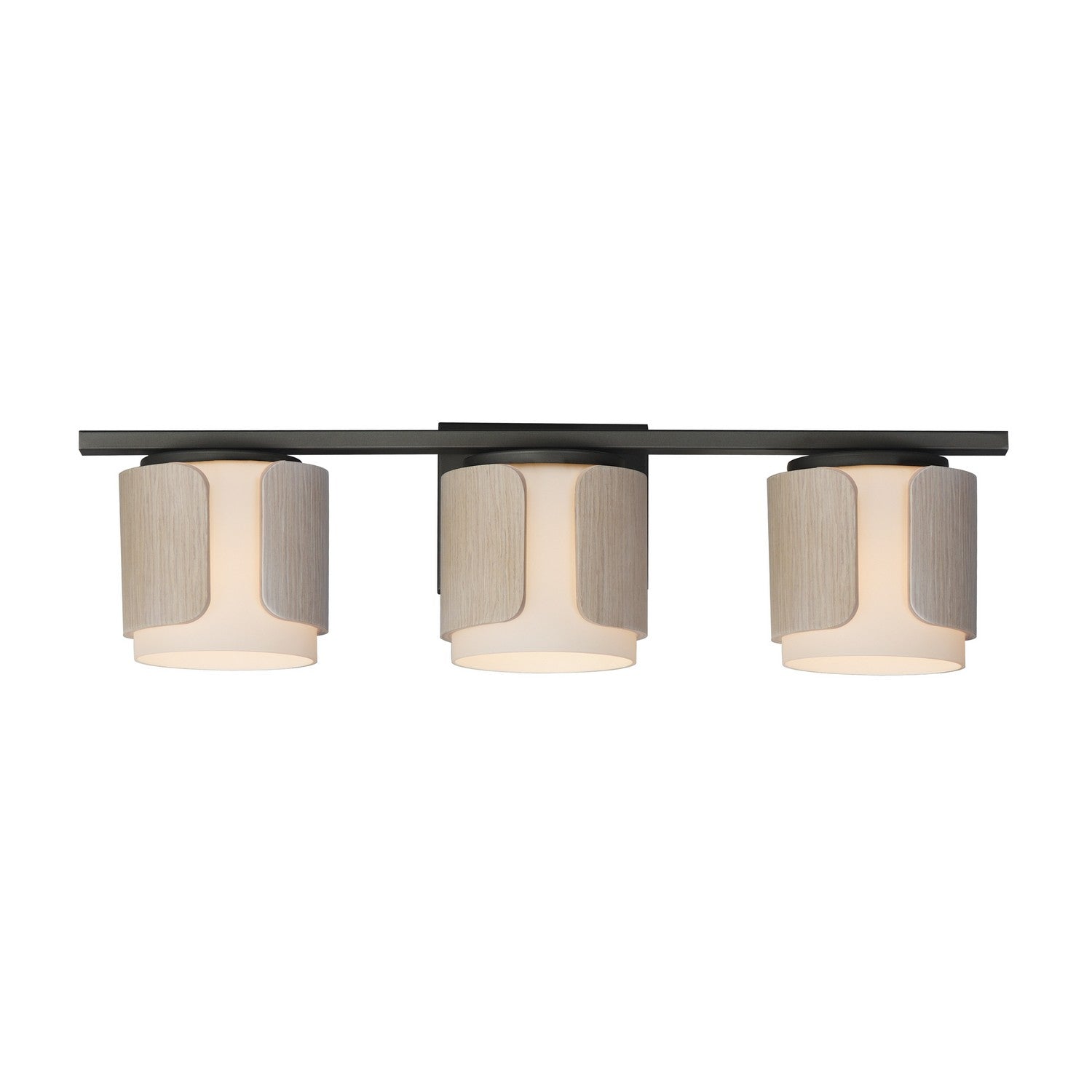 Maxim Lighting 21713SWNWDCHL Draughtsman Bath Vanity in Natural Wood/Charcoal