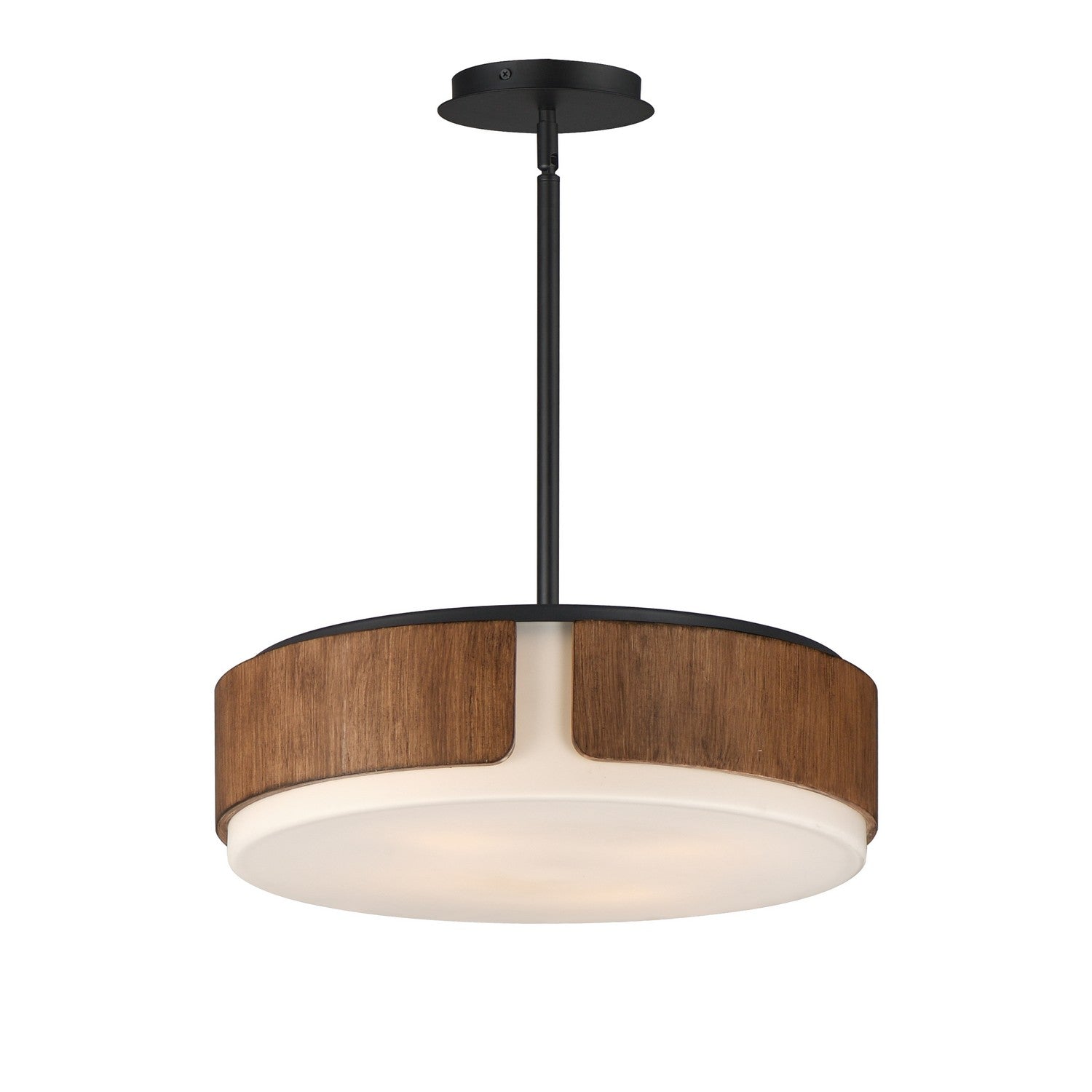 Maxim Lighting 21716SWWNBK Dessinateur Semi Plafonnier Suspension en noyer/noir