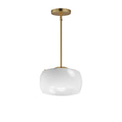Éclairage Maxim 26141WTNAB vitré Suspension en blanc/naturel Laiton vieilli