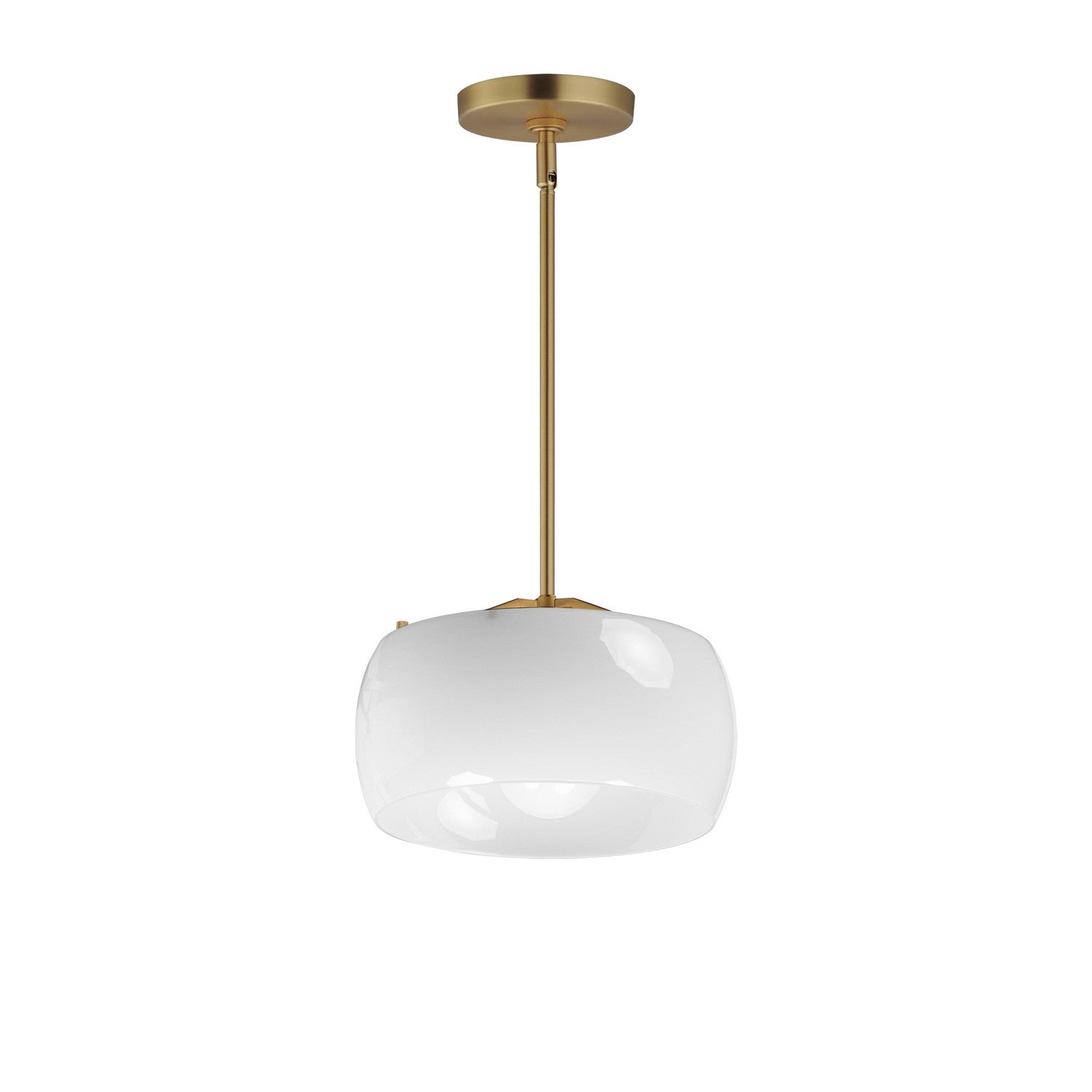 Éclairage Maxim 26141WTNAB vitré Suspension en blanc/naturel Laiton vieilli