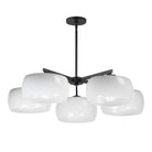 Éclairage Maxim 26145WTBK vitré Suspendu en blanc/noir