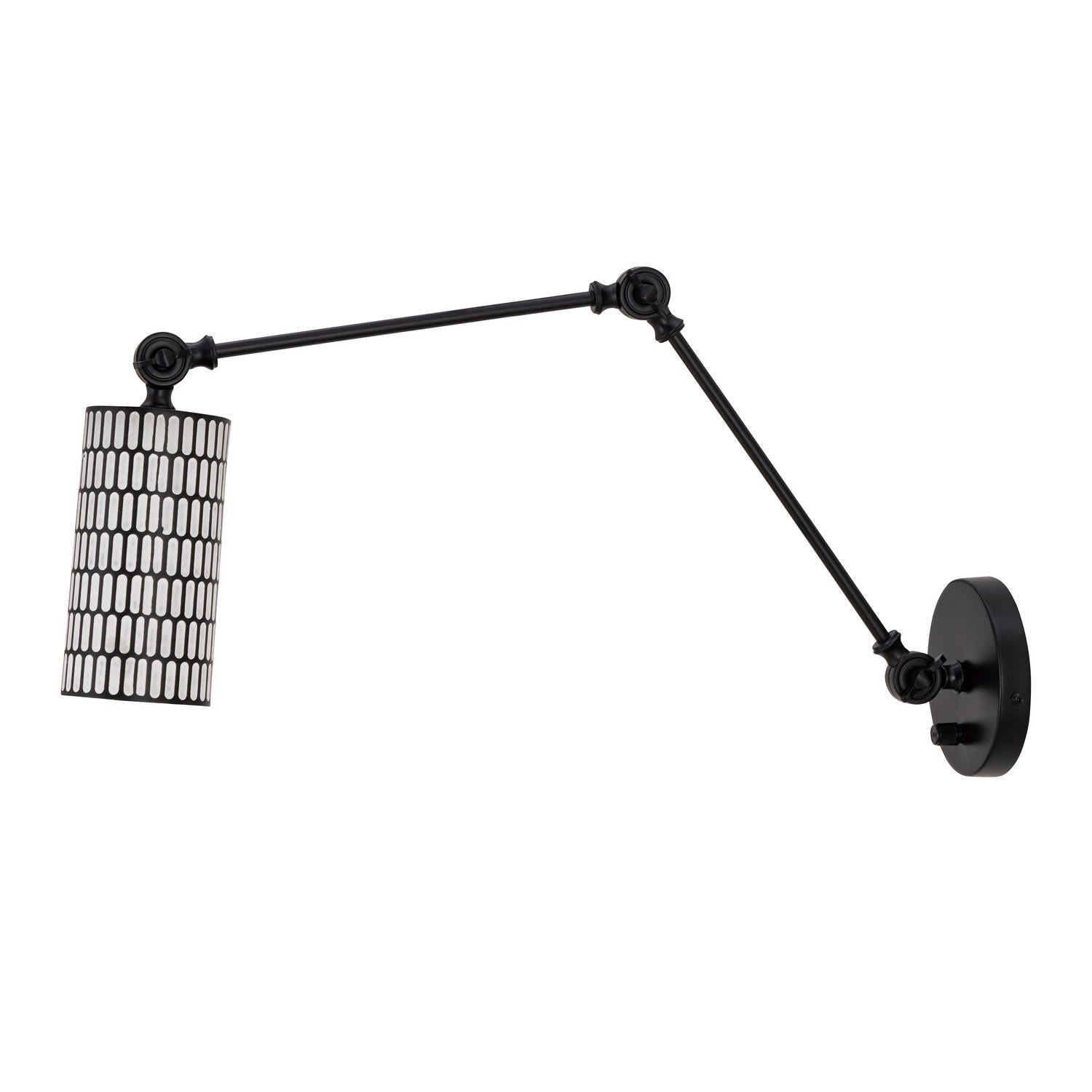 Maxim Lighting 29120BKWT Shaka Wall Sconce in Black / White