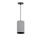 Maxim Lighting 29121BKWT Shaka Mini Pendant in Black / White