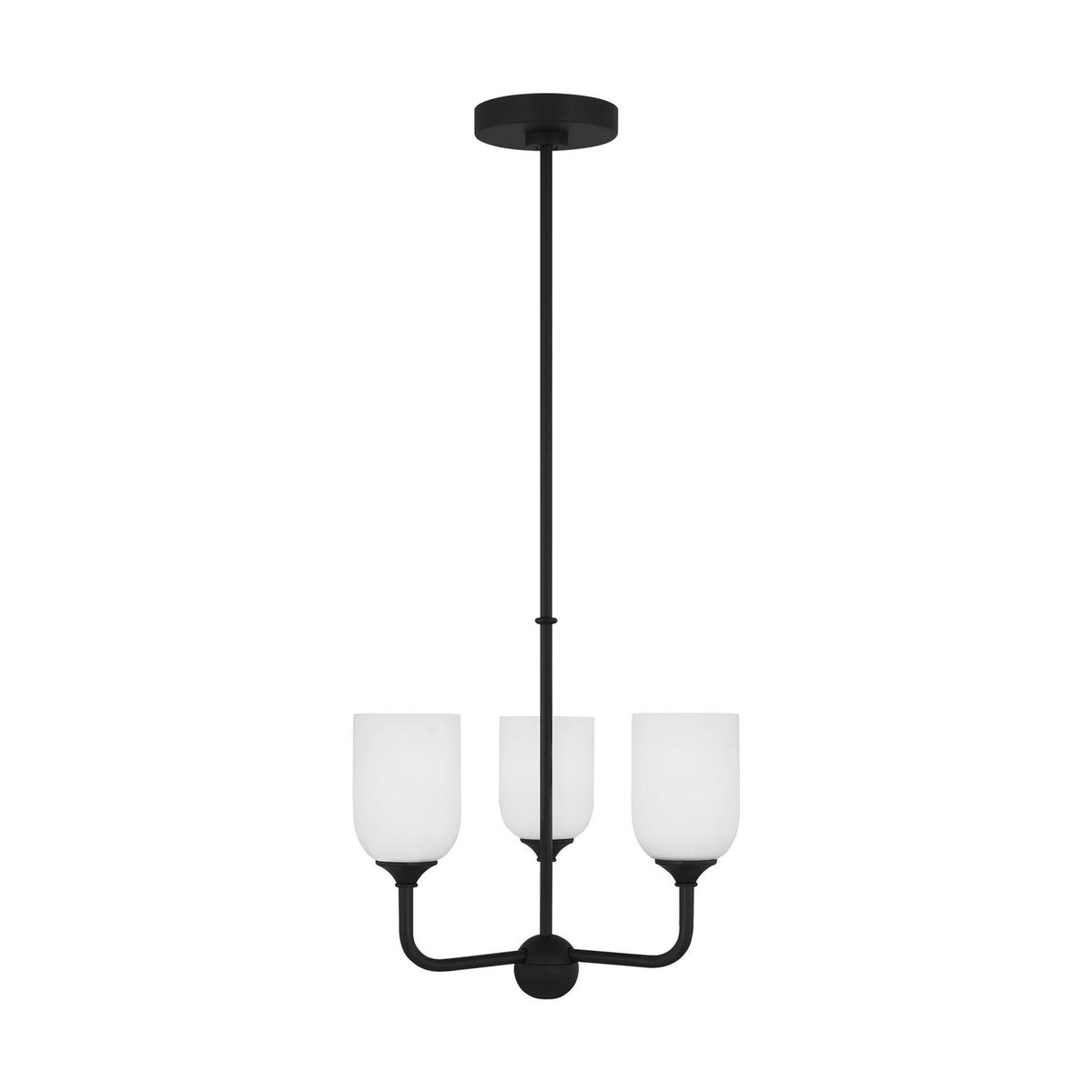 Generation Lighting Canada - GLC1073EN3/MBK - Three Light Chandelier - Emile - Midnight Black