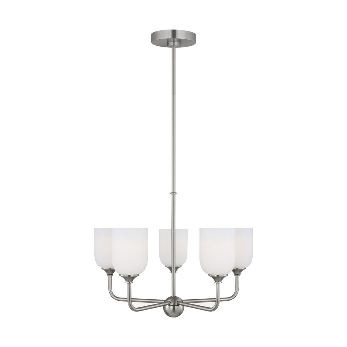 Generation Lighting Canada - GLC1085EN3/BS - Five Light Chandelier - Emile - Brushed Steel