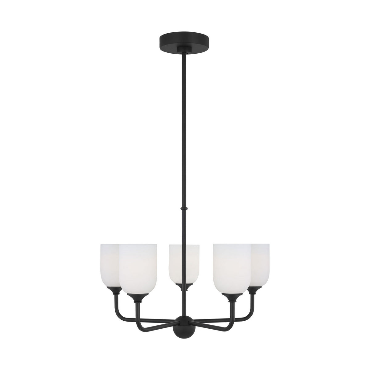 Generation Lighting Canada - GLC1085EN3/MBK - Five Light Chandelier - Emile - Midnight Black