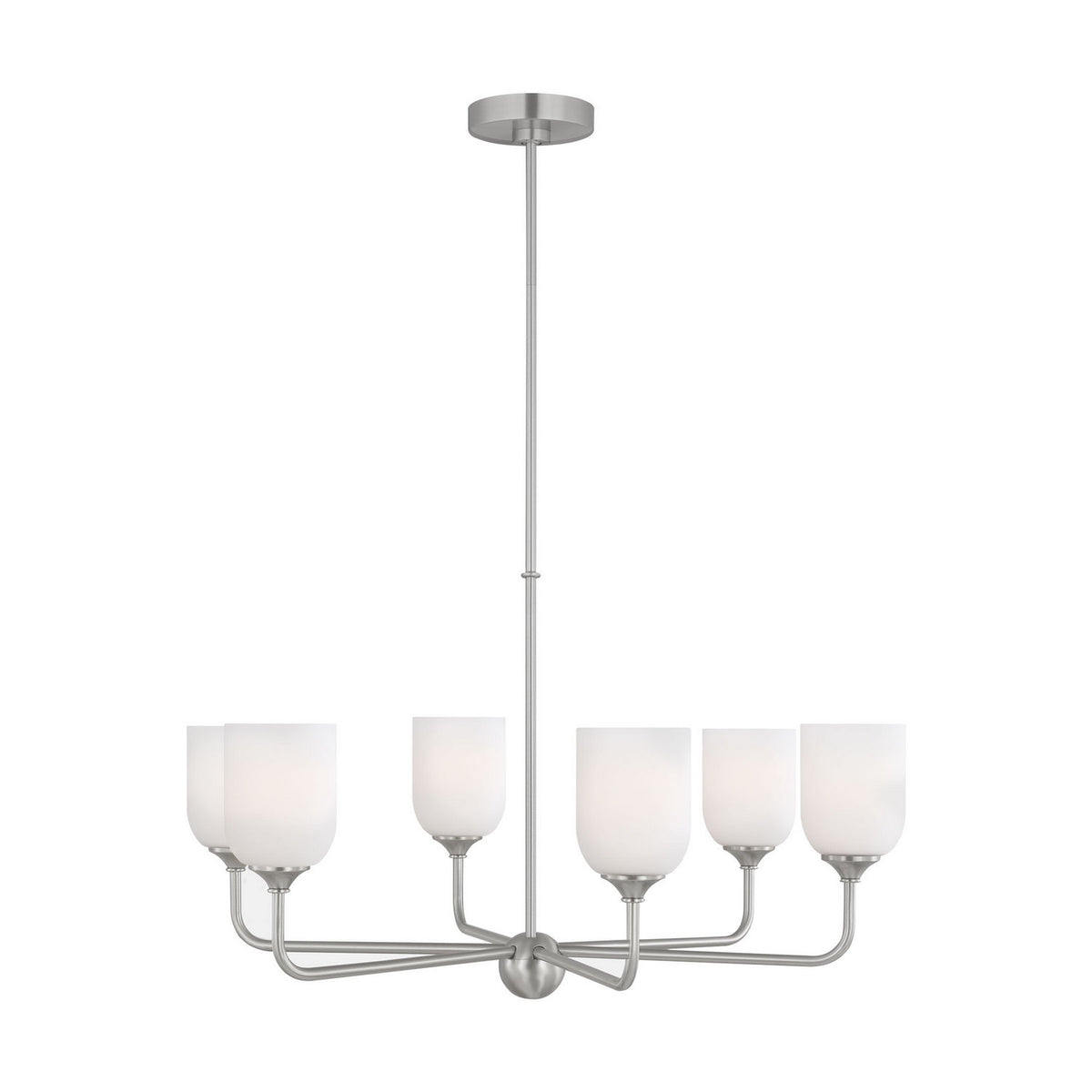 Generation Lighting Canada - GLC1096EN3/BS - Six Light Chandelier - Emile - Brushed Steel