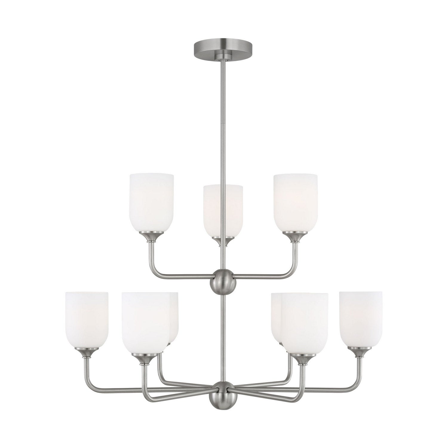 Generation Lighting Canada - GLC1109EN3/BS - Nine Light Chandelier - Emile - Brushed Steel