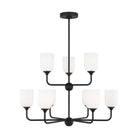 Generation Lighting Canada - GLC1109EN3/MBK - Nine Light Chandelier - Emile - Midnight Black