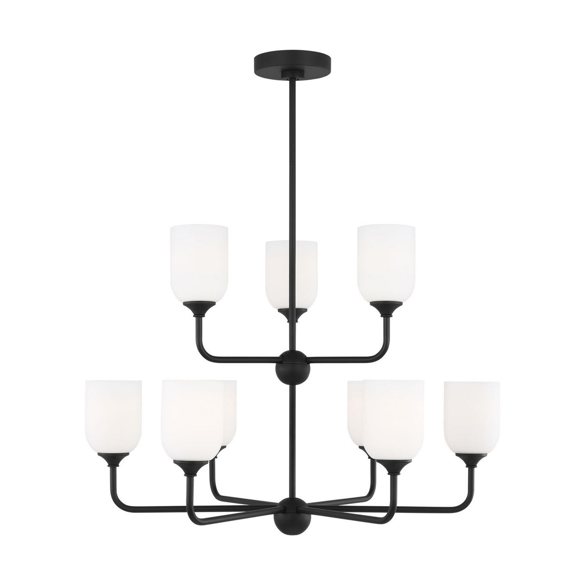 Generation Lighting Canada - GLC1109EN3/MBK - Nine Light Chandelier - Emile - Midnight Black
