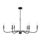 Generation Lighting Canada - GLC1196MBK - Six Light Chandelier - Abells - Midnight Black