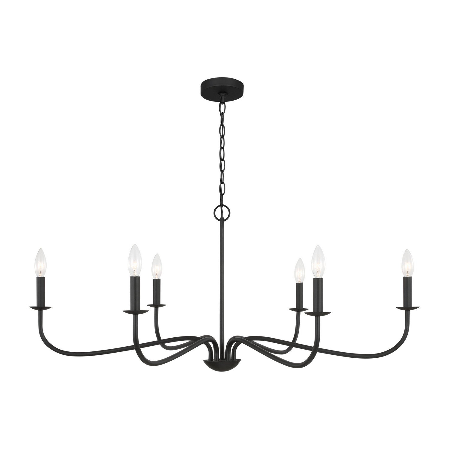 Generation Lighting Canada - GLC1196MBK - Six Light Chandelier - Abells - Midnight Black