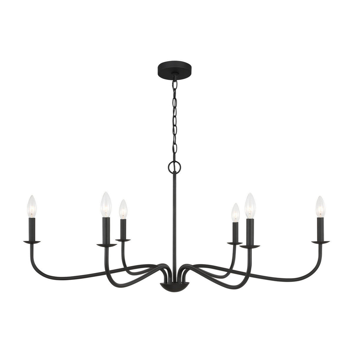 Generation Lighting Canada - GLC1196MBK - Six lampes Suspendu - Abells - Noir de minuit