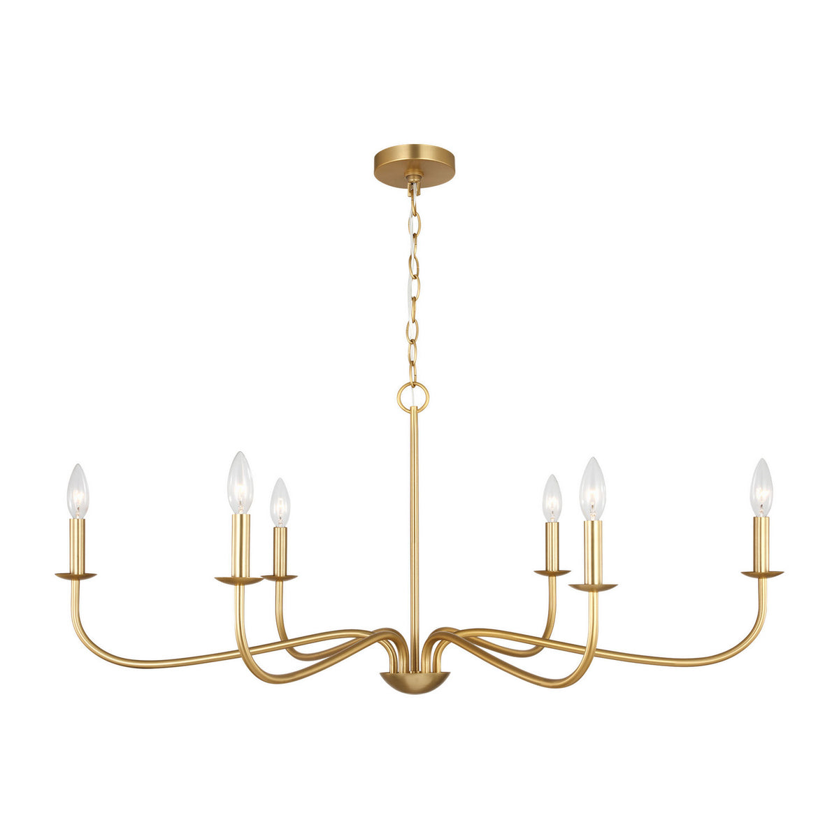 Generation Lighting Canada - GLC1196SB - Six lampes Suspendu - Cloches - Laiton satiné