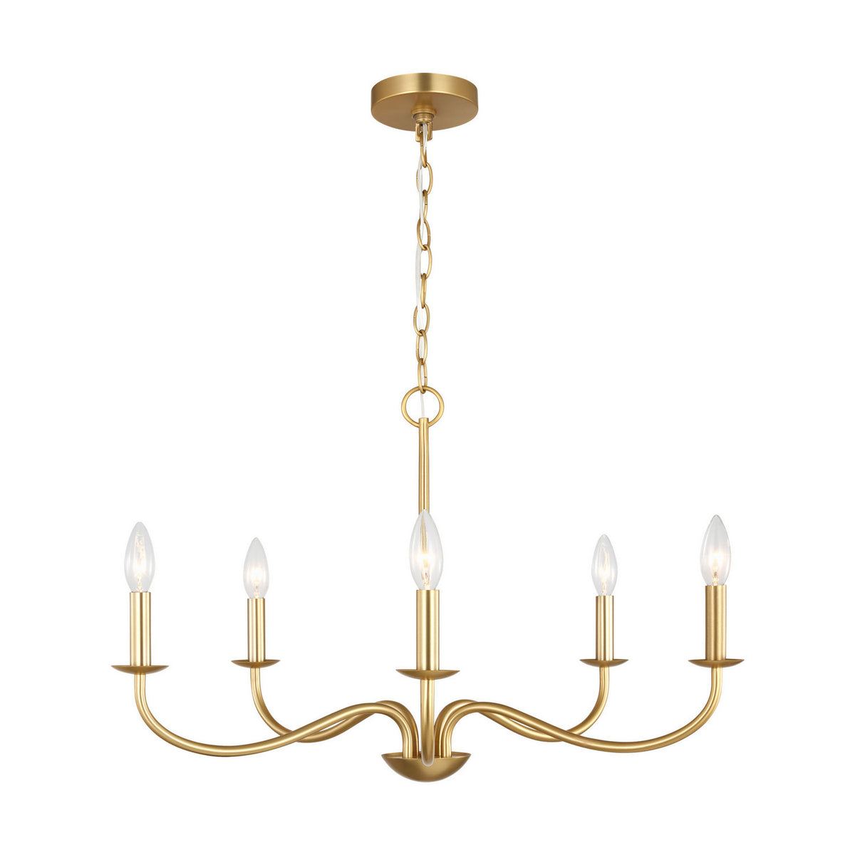 Generation Lighting Canada - GLC1205SB - Cinq lampes Suspendu - Cloches - Laiton satiné