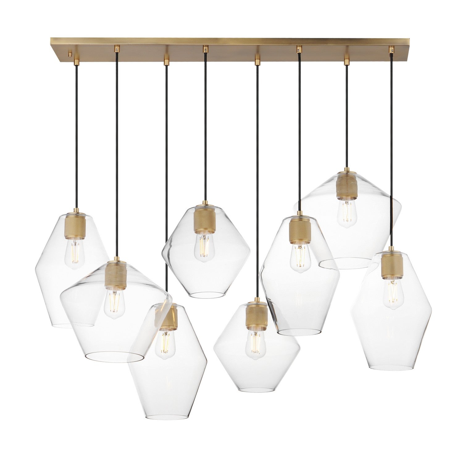 Éclairage Maxim 21339CLNAB Géode Suspension en naturel Laiton vieilli