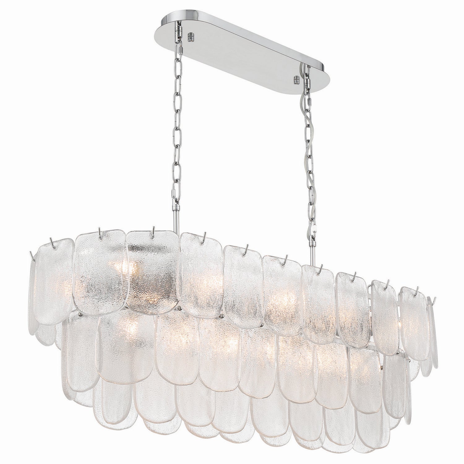 Artcraft Canada - AC12054CR - 12 Light Island Pendant - Bianca - Polished Nickel, Crystalline