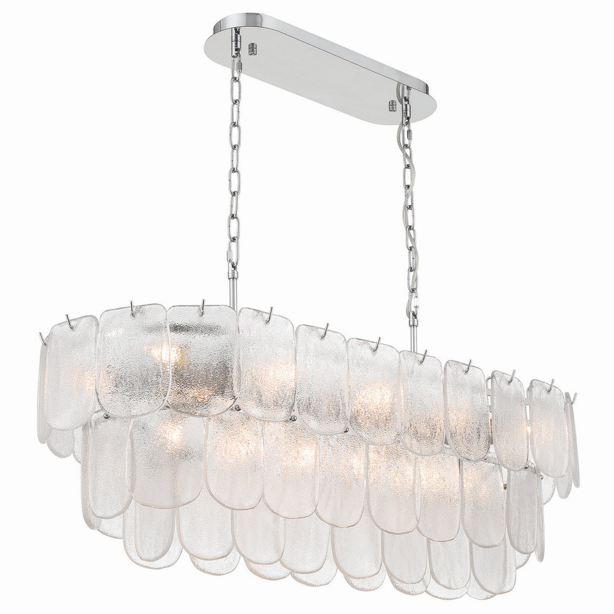 Artcraft Canada - AC12054CR - 12 Light Island Pendant - Bianca - Polished Nickel, Crystalline