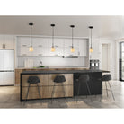 Artcraft Canada - SC13371BB - Une lampe Suspension - Crema - Noir, laiton brossé